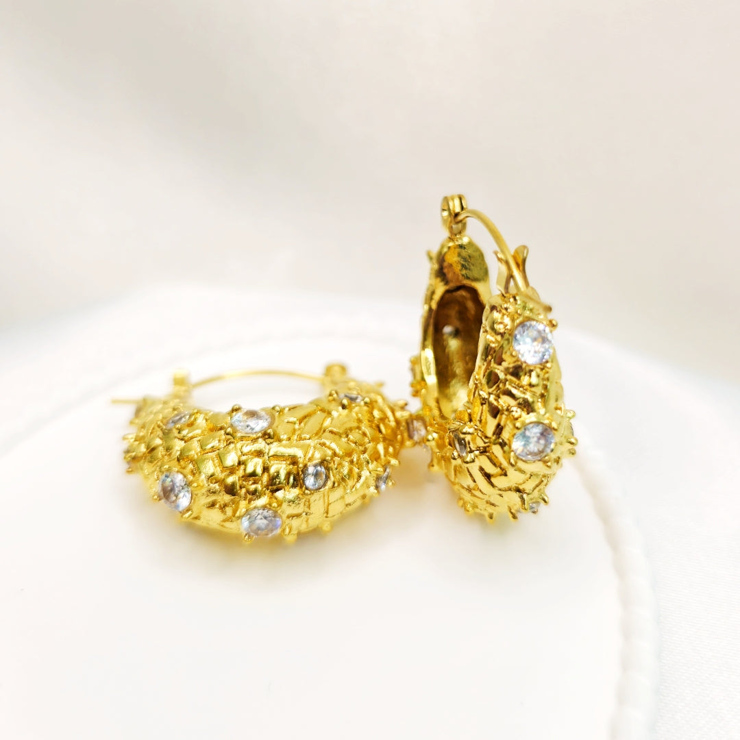 Edda Lattice Hoop Earings