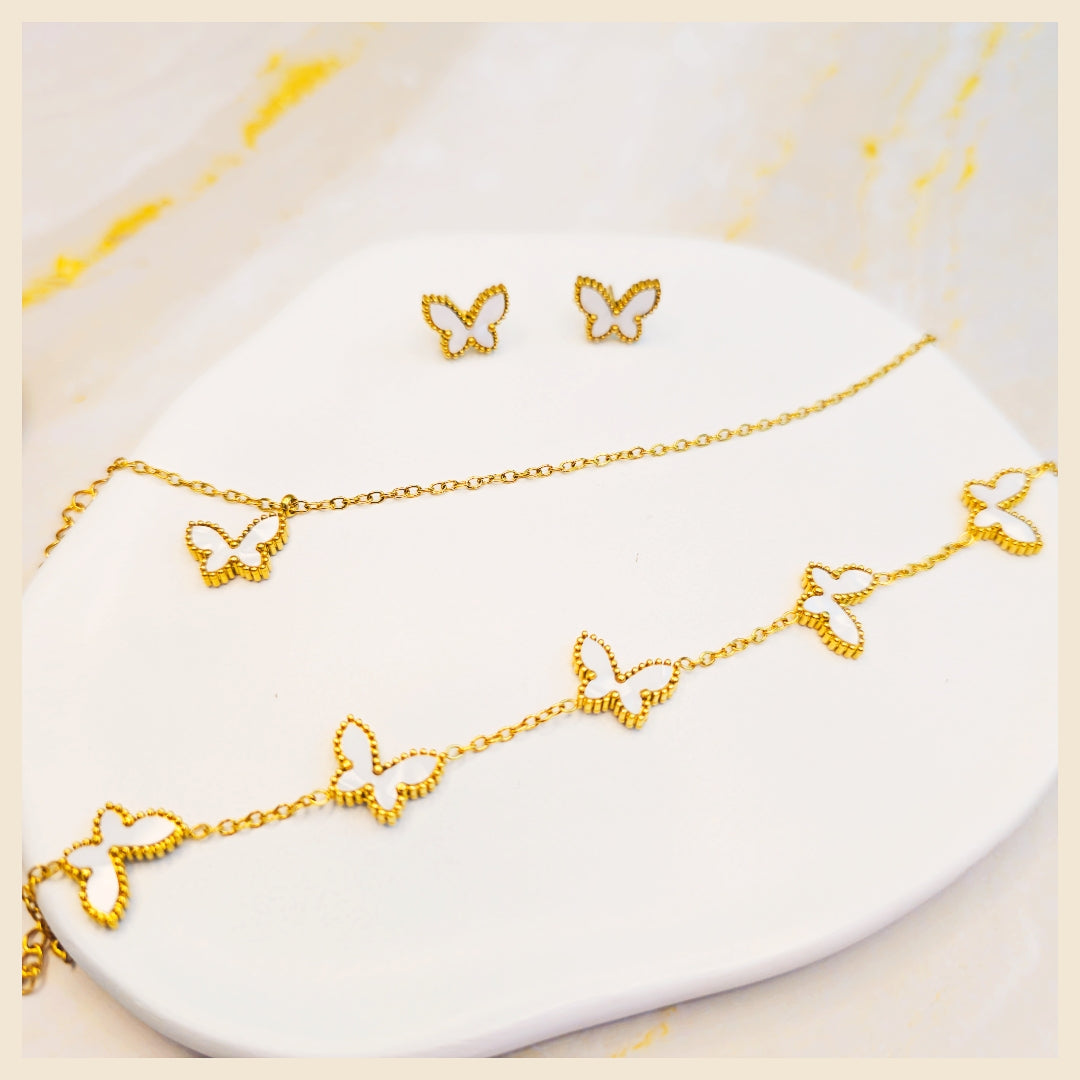 Luma White Butterfly Set