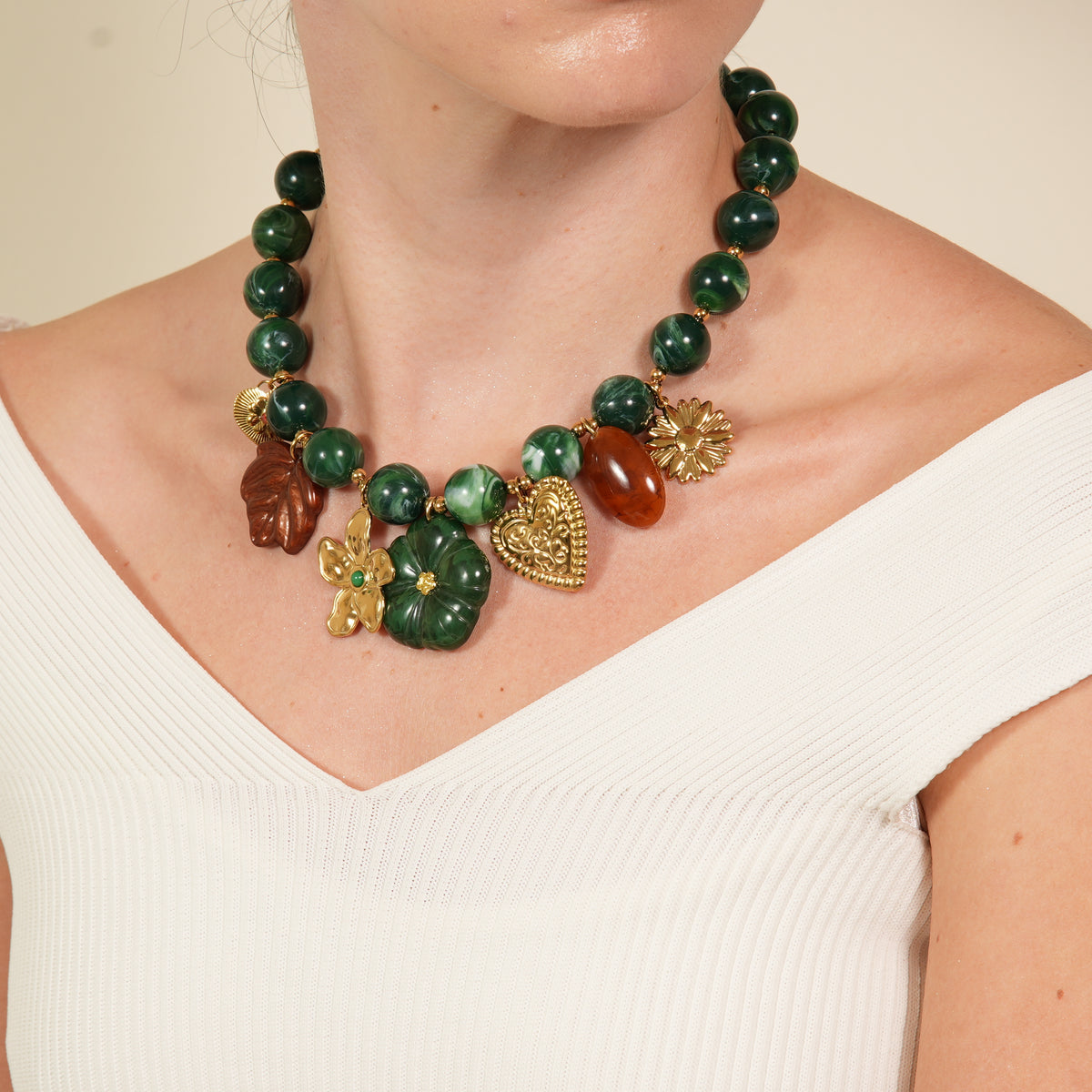 Hela Green Garnet Necklace