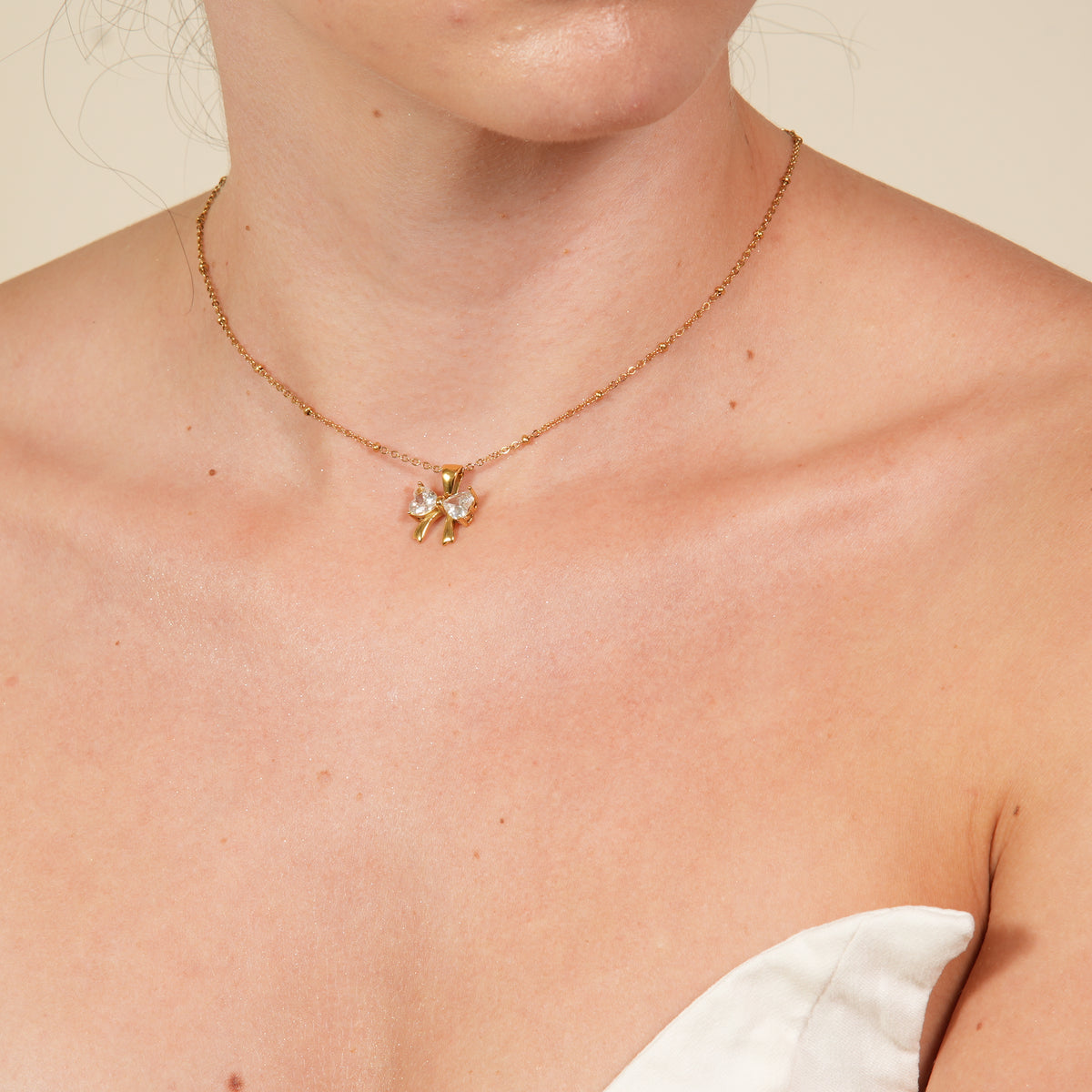 Itza Zircon Butterfly Necklace