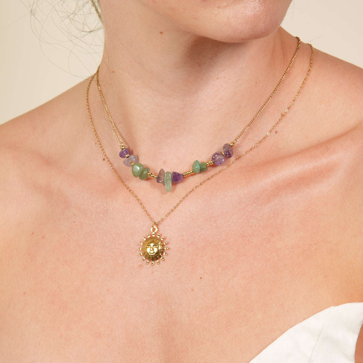 Eara Sun Beaded Necklace