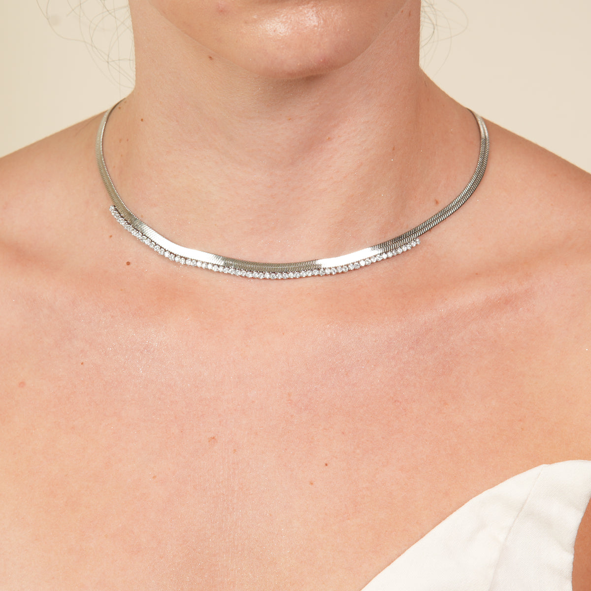 Ivyz Zircon Snake Necklace