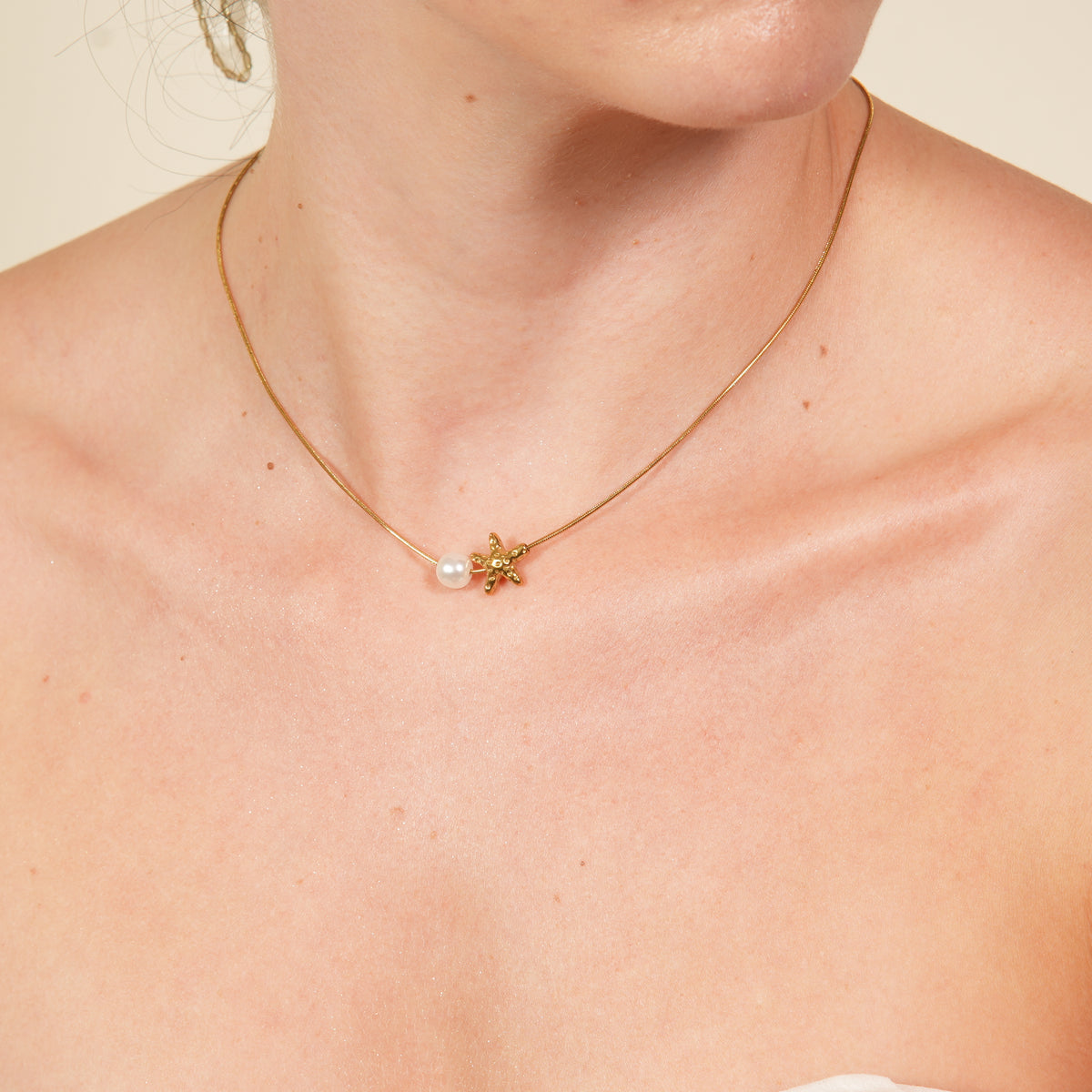 Hani Pearl Star Necklace