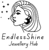 Logo of Endless Shine Jewellery Hub with a stylized woman's face and stars.