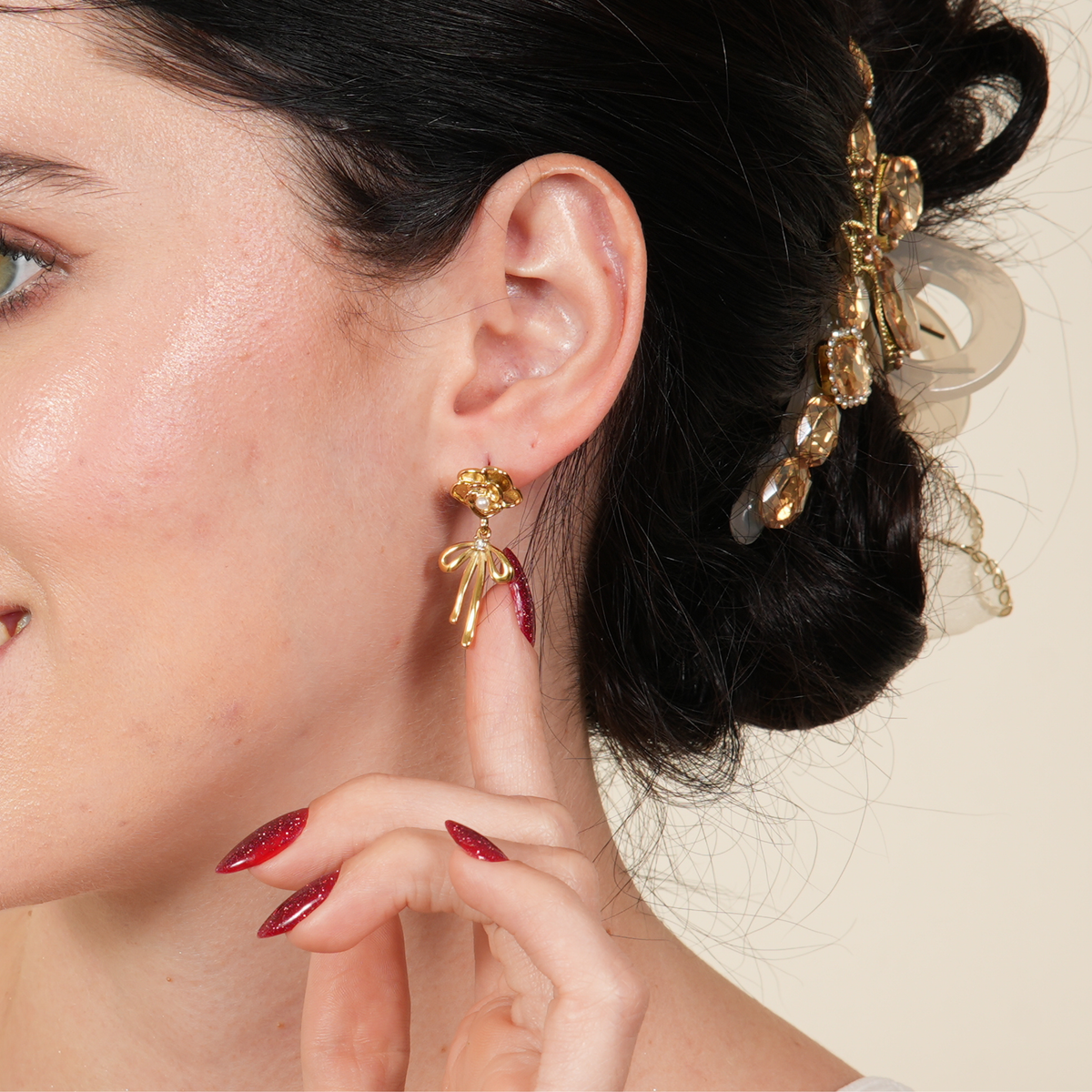 Eris Ribbon Bow Earings