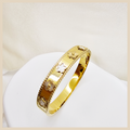 Deah Clover Star Bangle-Best 18k Gold Plated Rhinestone Bangle Set for Women UAE