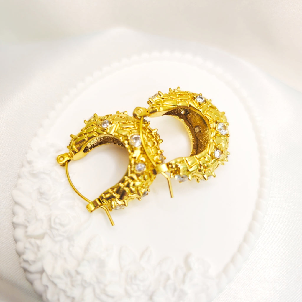 Edda Lattice Hoop Earings