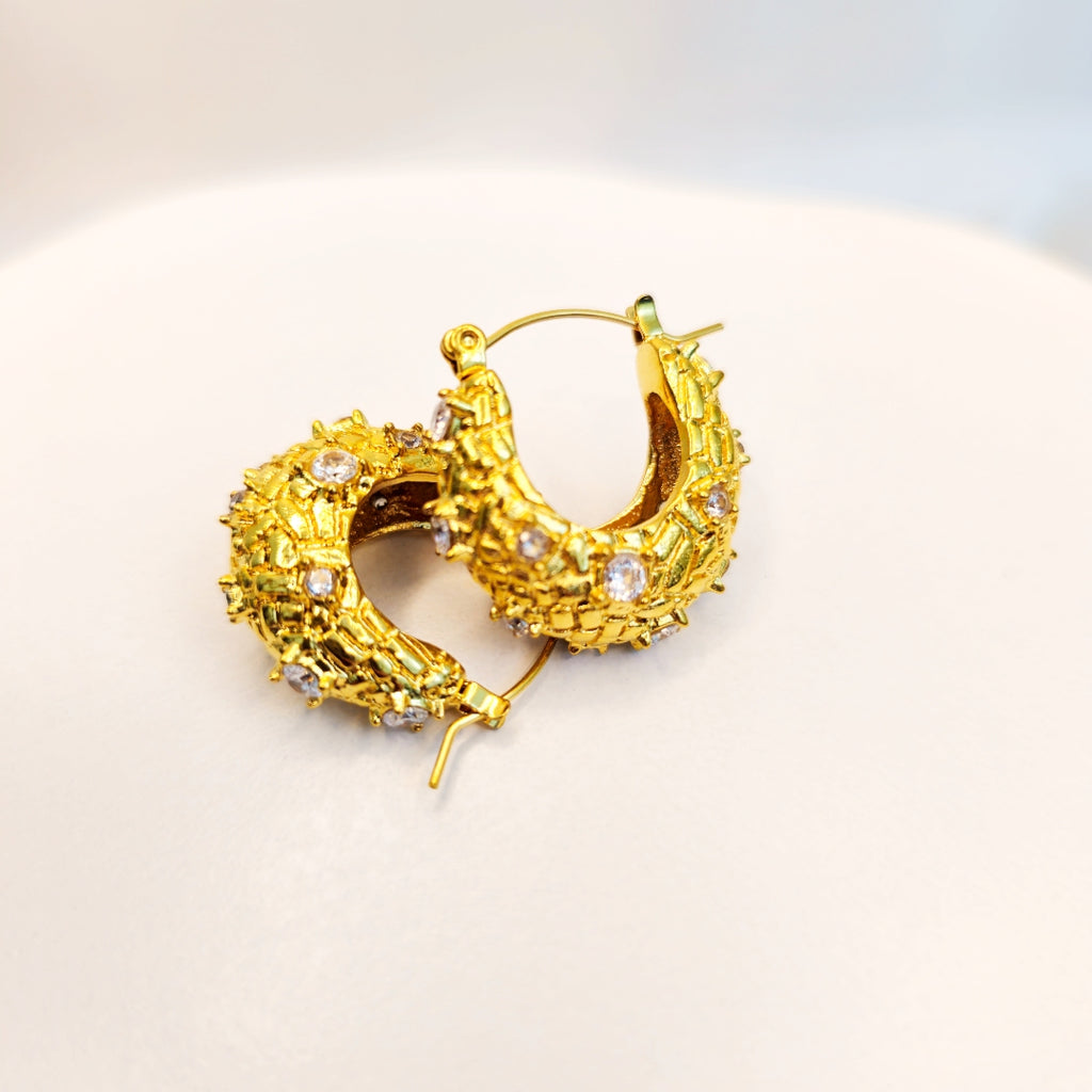 Edda Lattice Hoop Earings