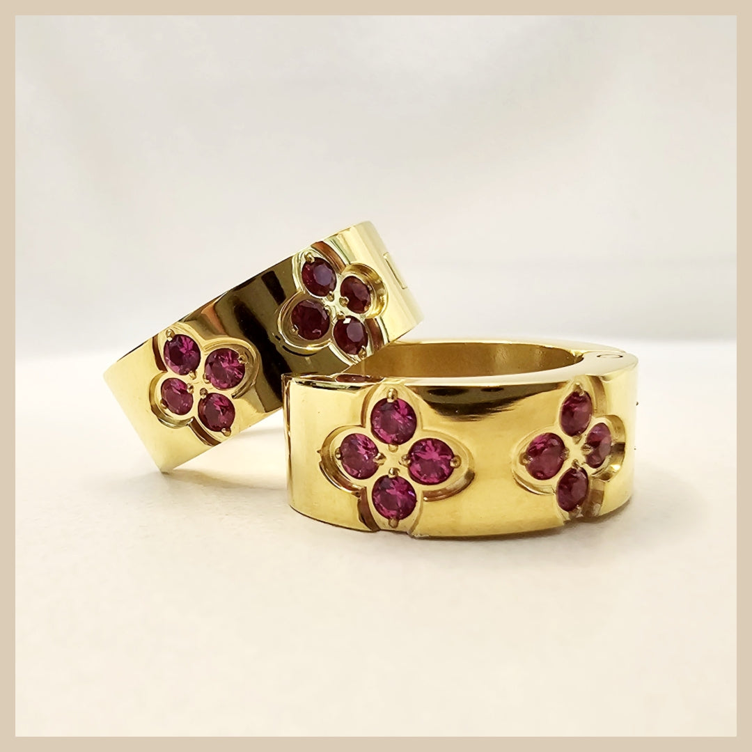 Elvy Clover Hoop Earings