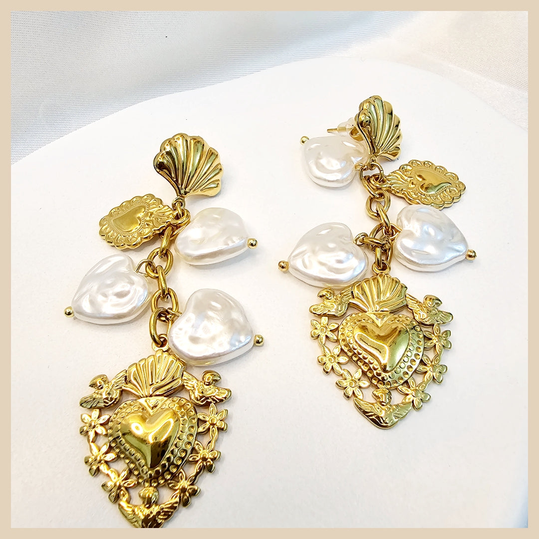 Elin Pearl Drop Earings