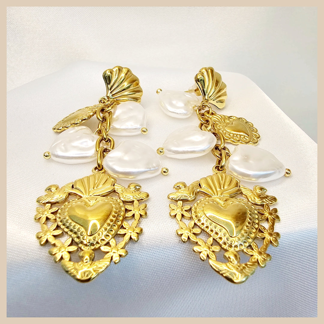 Elin Pearl Drop Earings