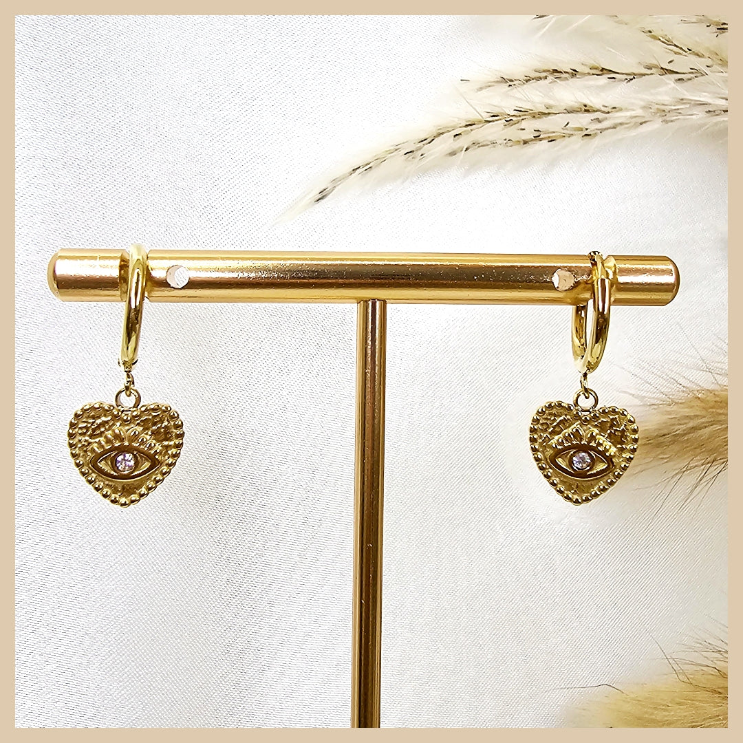 Iria Heart Eye Earings