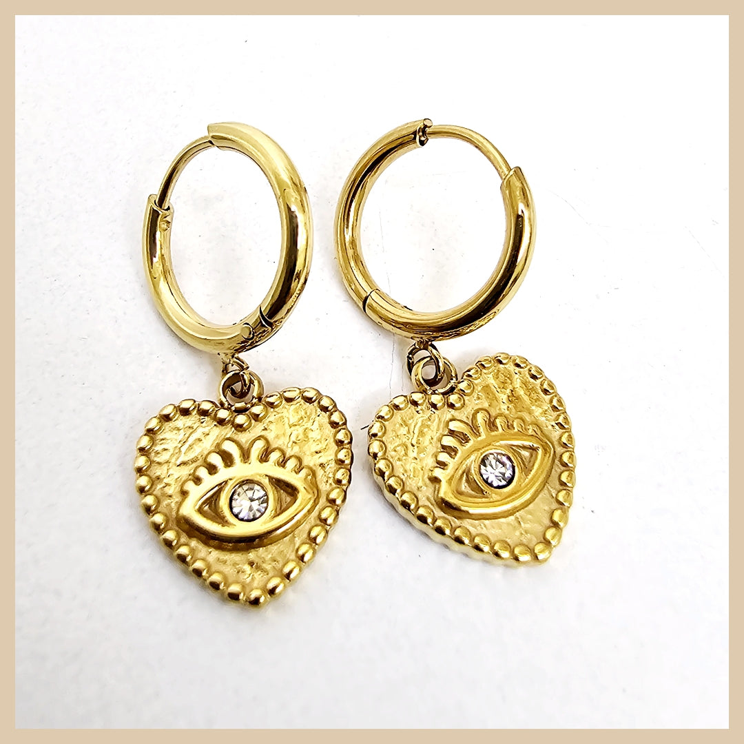 Iria Heart Eye Earings