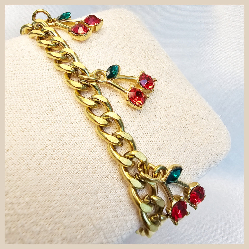 Fona Red Cherries Bracelet