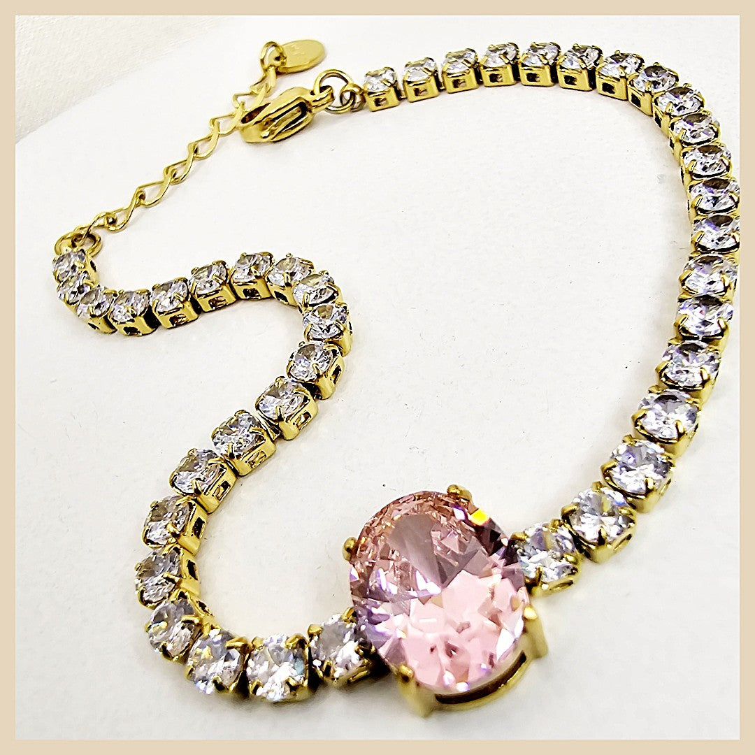 Flea Pink Center Bracelet