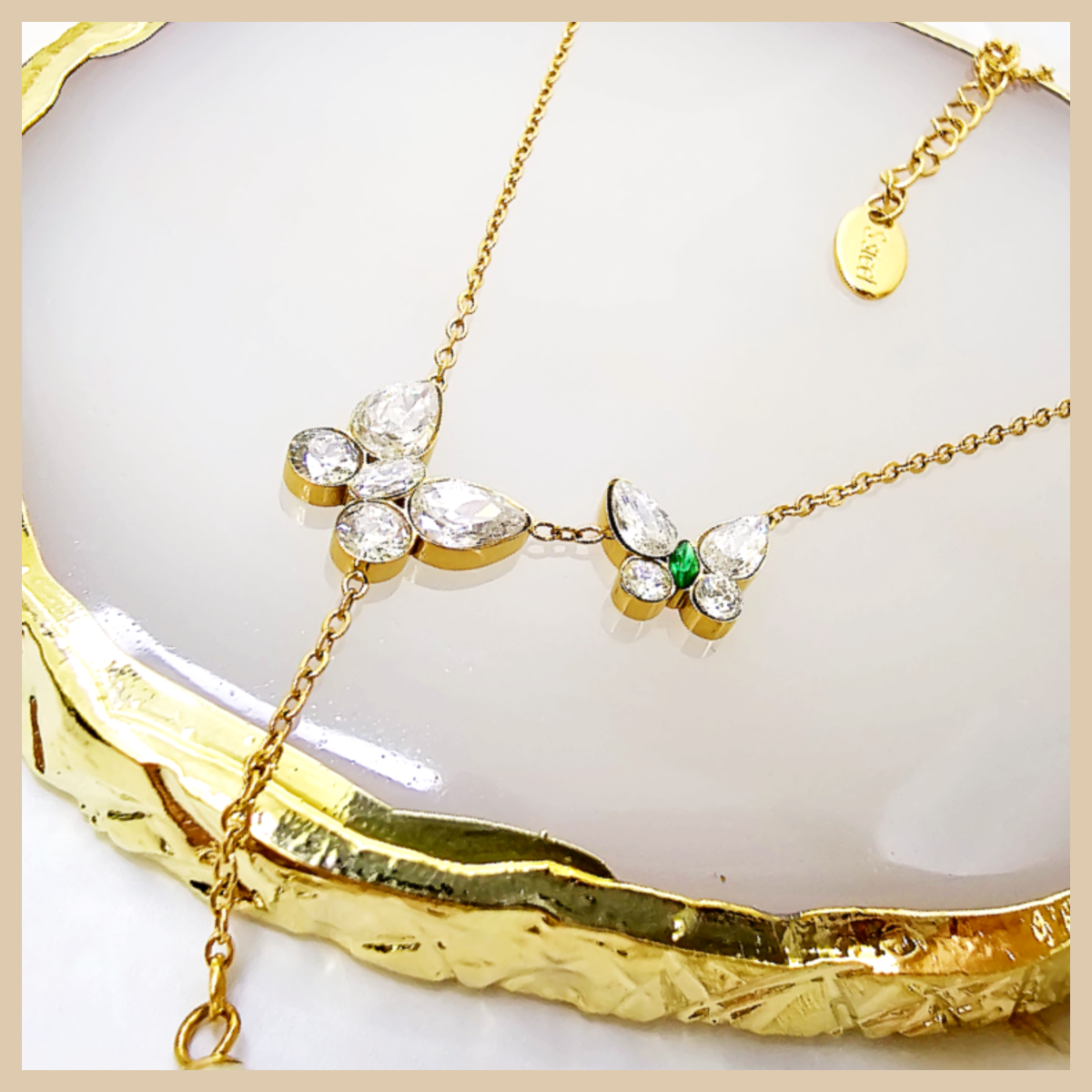 Eada Zircon Butterfly Necklace