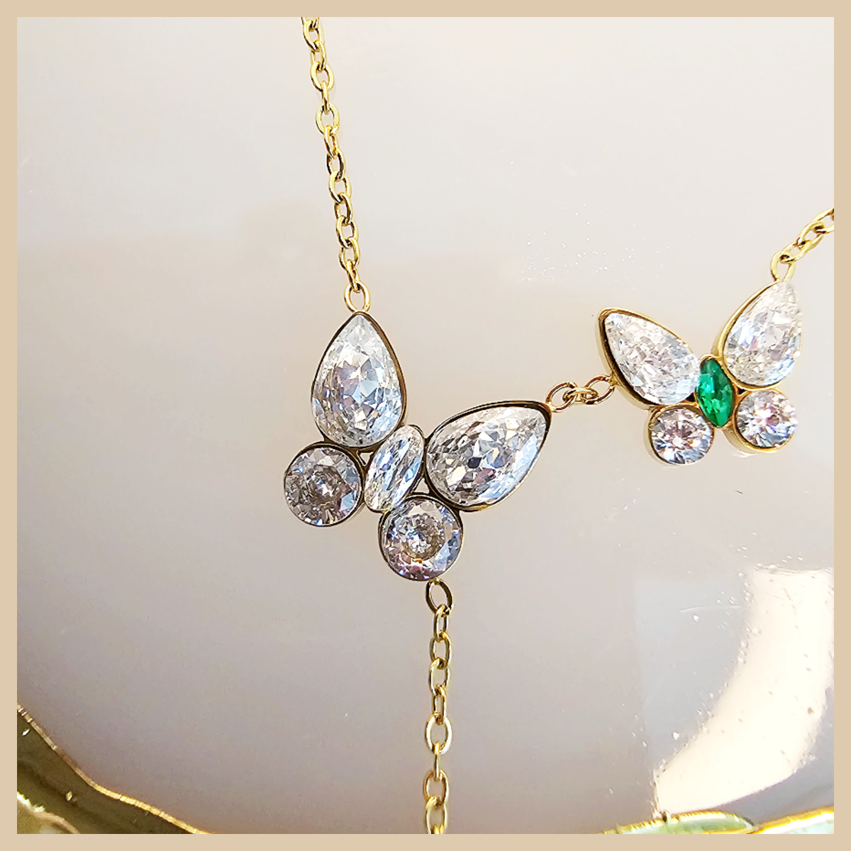 Eada Zircon Butterfly Necklace