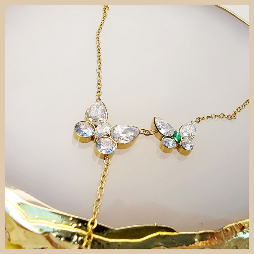 Eada Zircon Butterfly Necklace