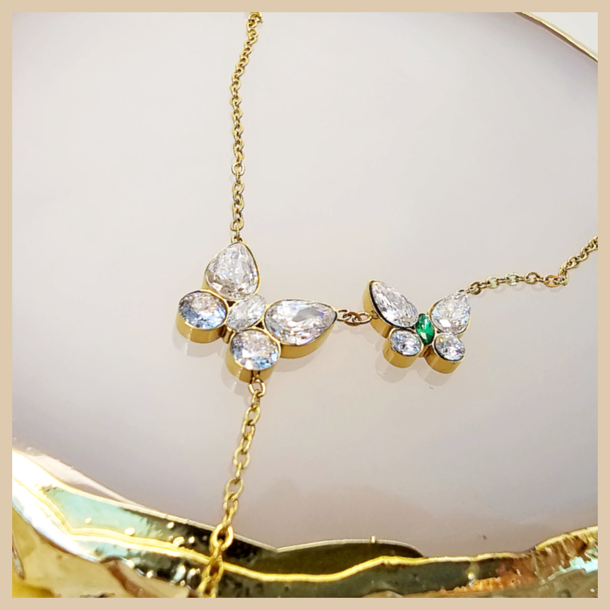 Eada Zircon Butterfly Necklace