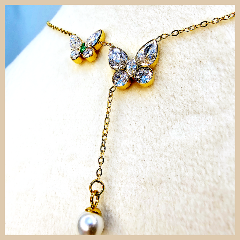 Eada Zircon Butterfly Necklace
