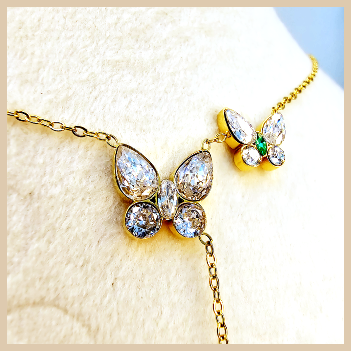 Eada Zircon Butterfly Necklace