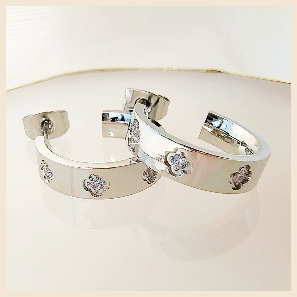 Lian Zircon Hoop Earings