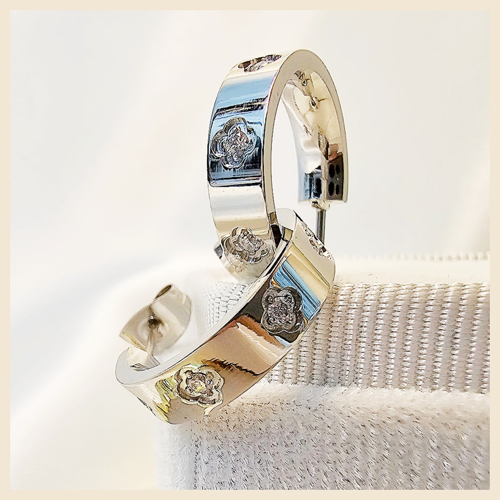 Lian Zircon Hoop Earings