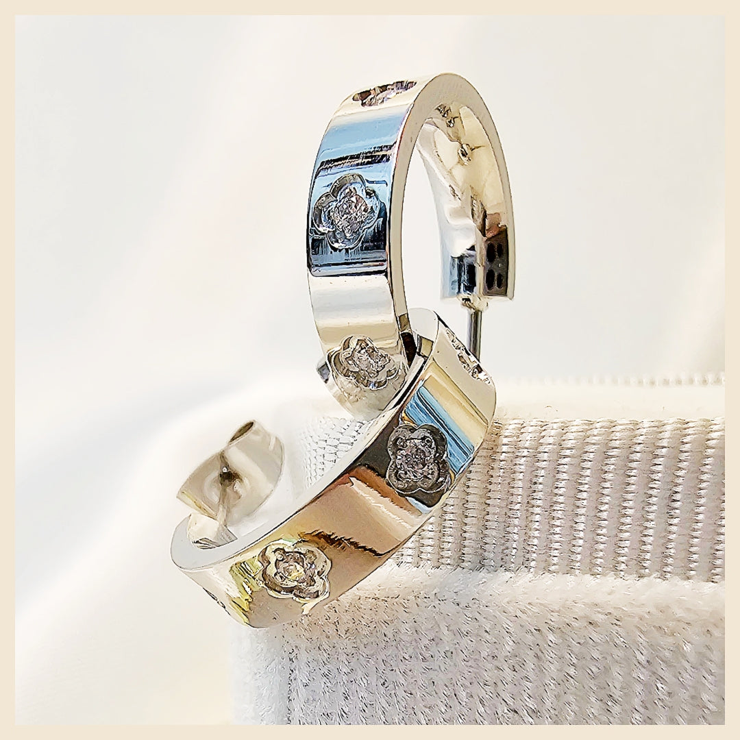 Lian Zircon Hoop Earings