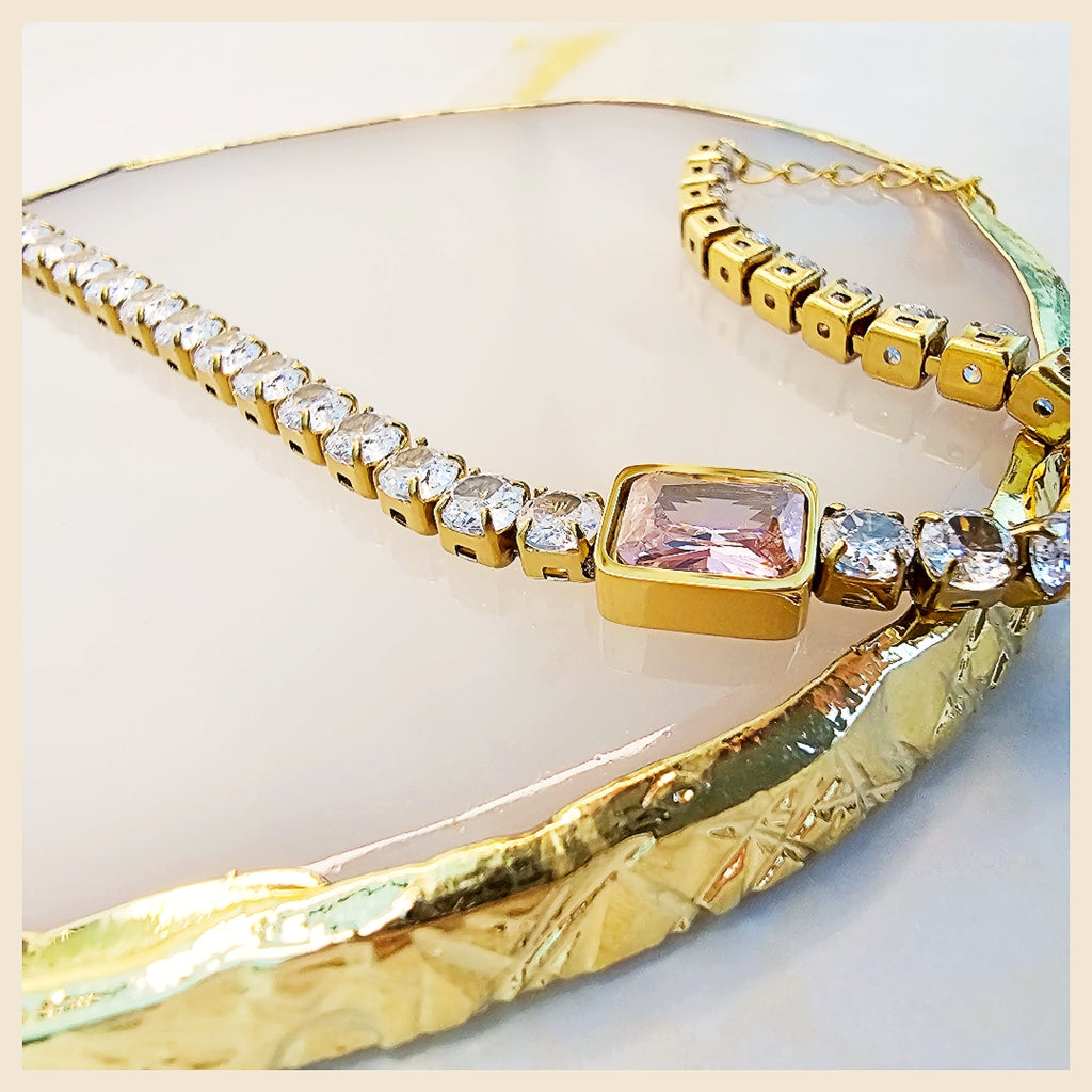 Kazi Pink Square Bracelet