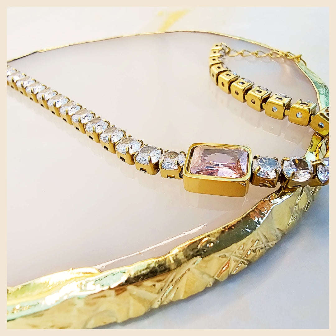 Kazi Pink Square Bracelet