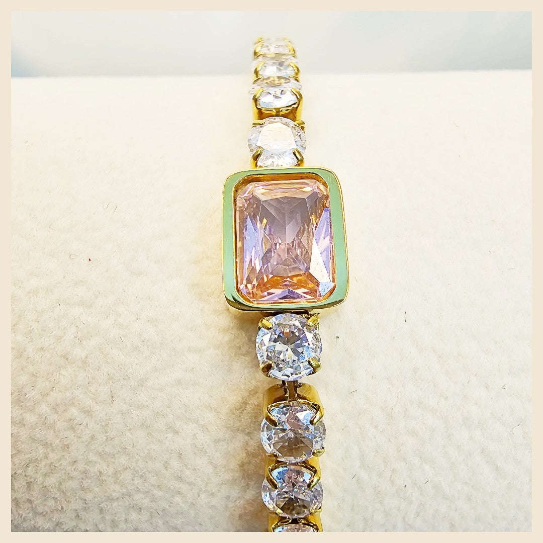 Kazi Pink Square Bracelet