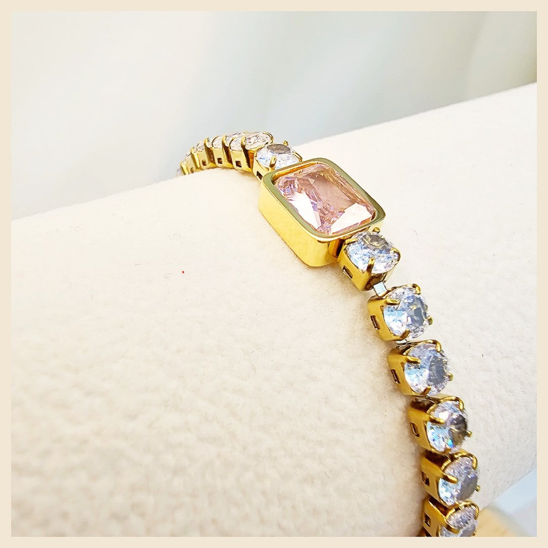 Kazi Pink Square Bracelet