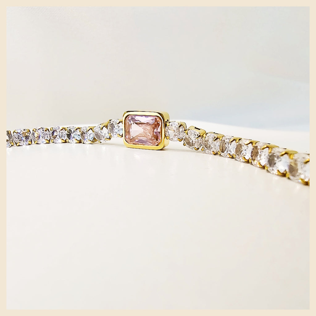 Kazi Pink Square Bracelet