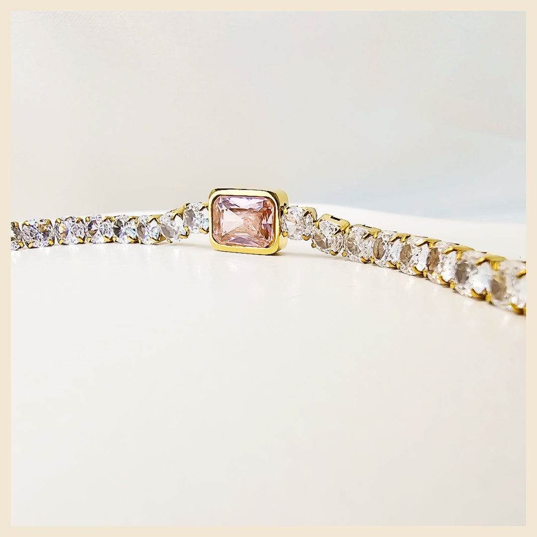 Kazi Pink Square Bracelet