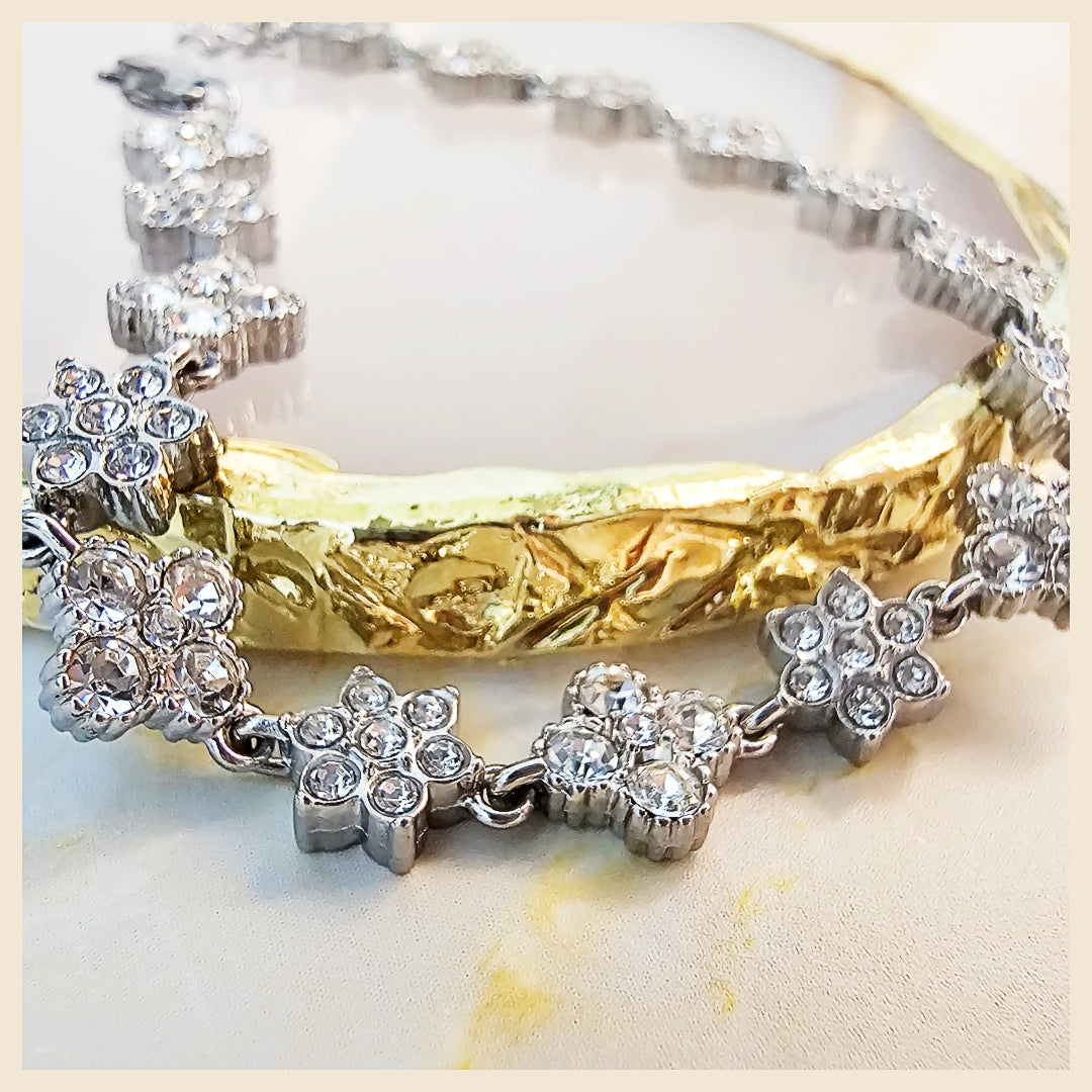 Leda Clover X Flower Bracelet