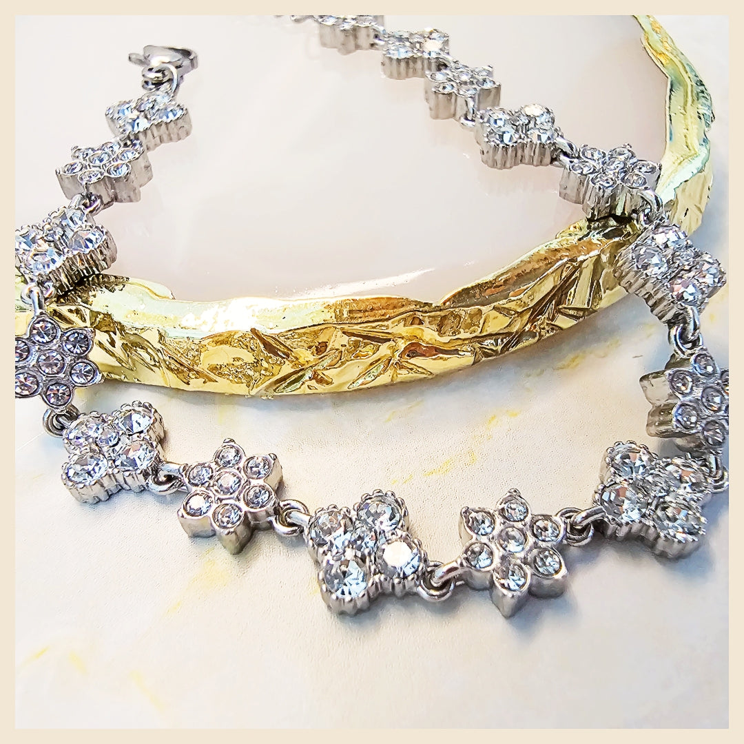 Leda Clover X Flower Bracelet