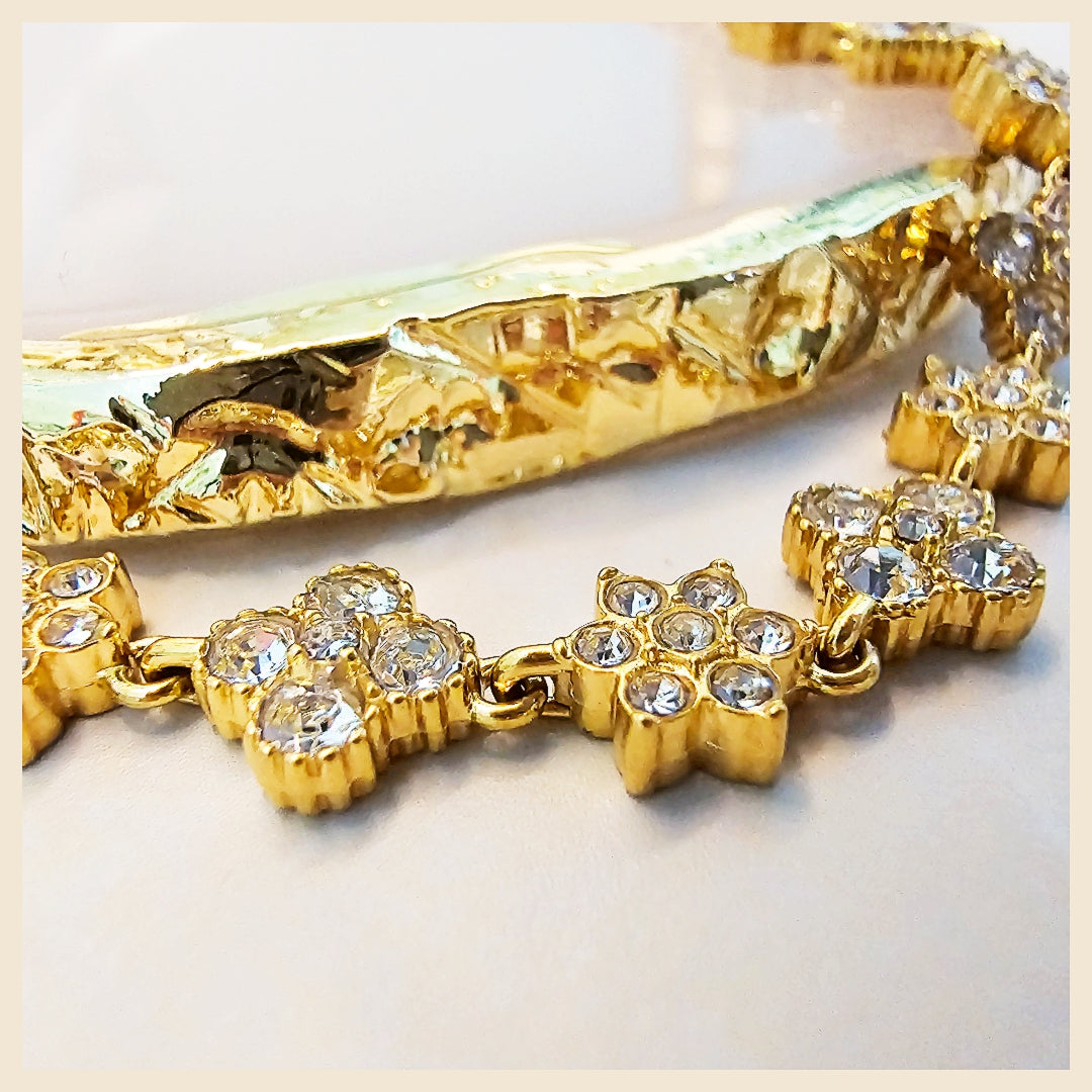 Leda Clover X Flower Bracelet