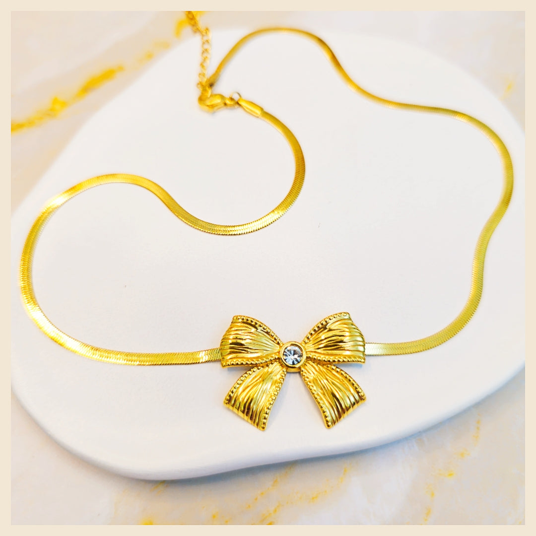 Lala Bow Stone Necklace