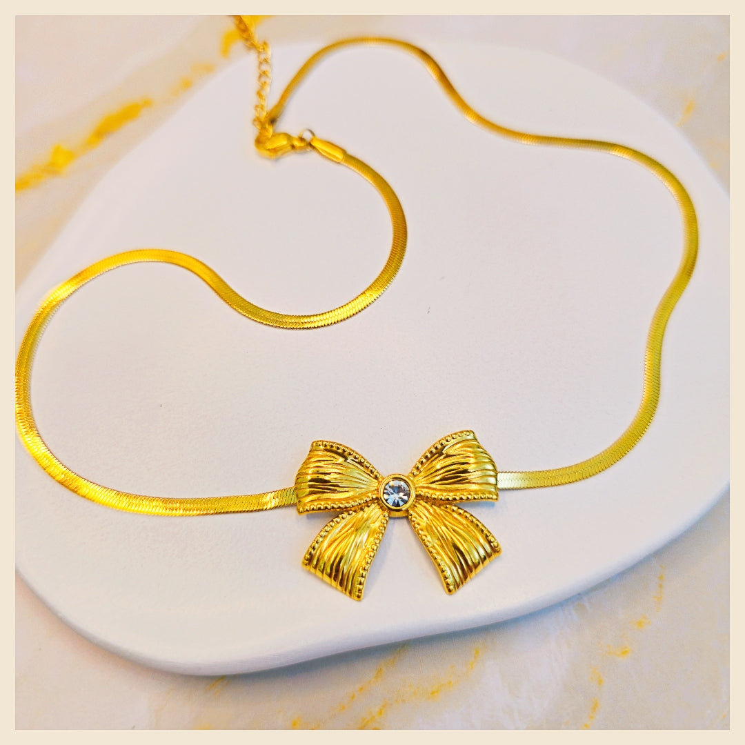 Lala Bow Stone Necklace