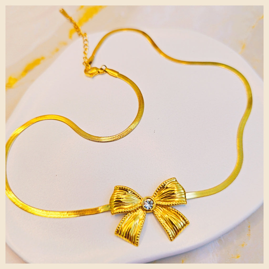 Lala Bow Stone Necklace