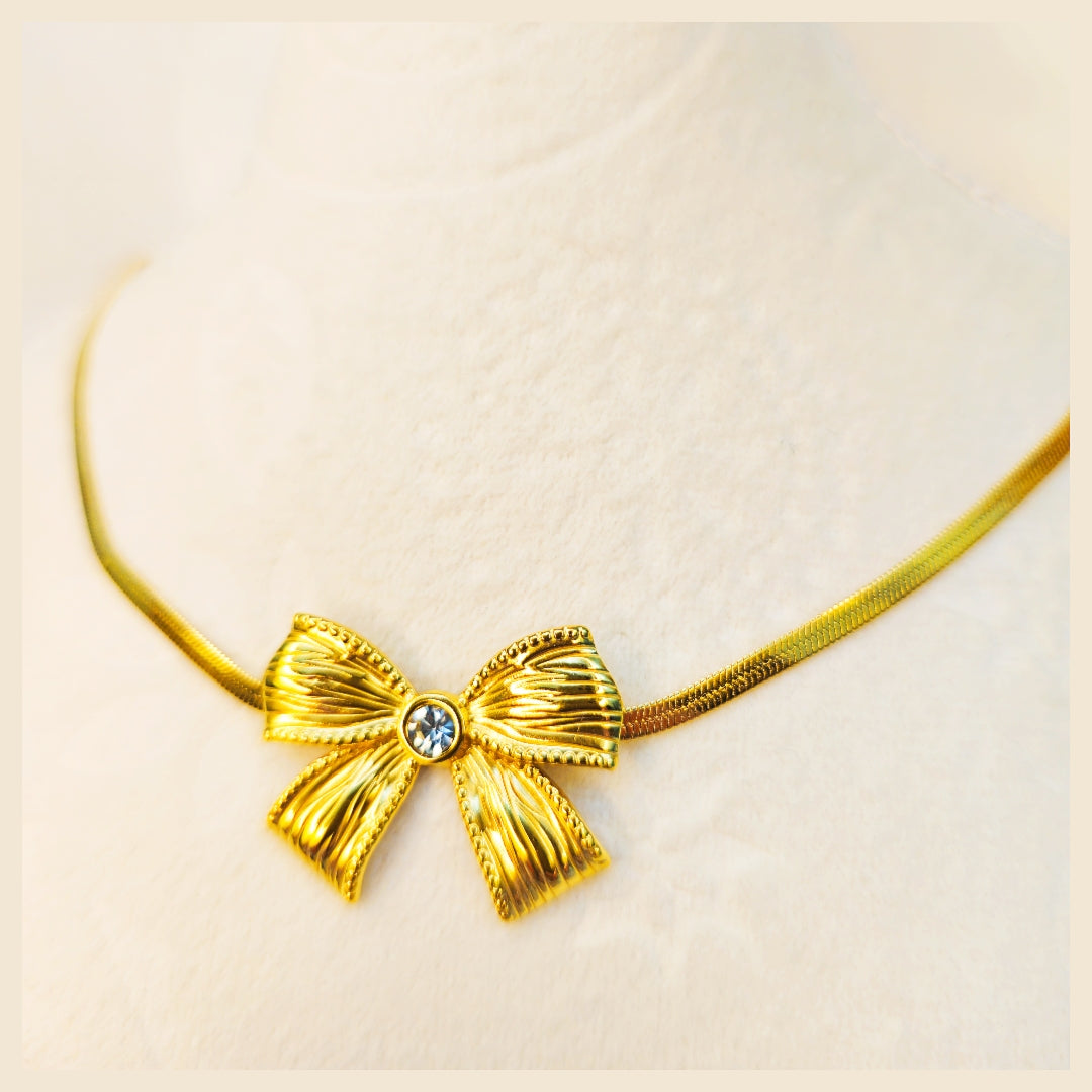 Lala Bow Stone Necklace