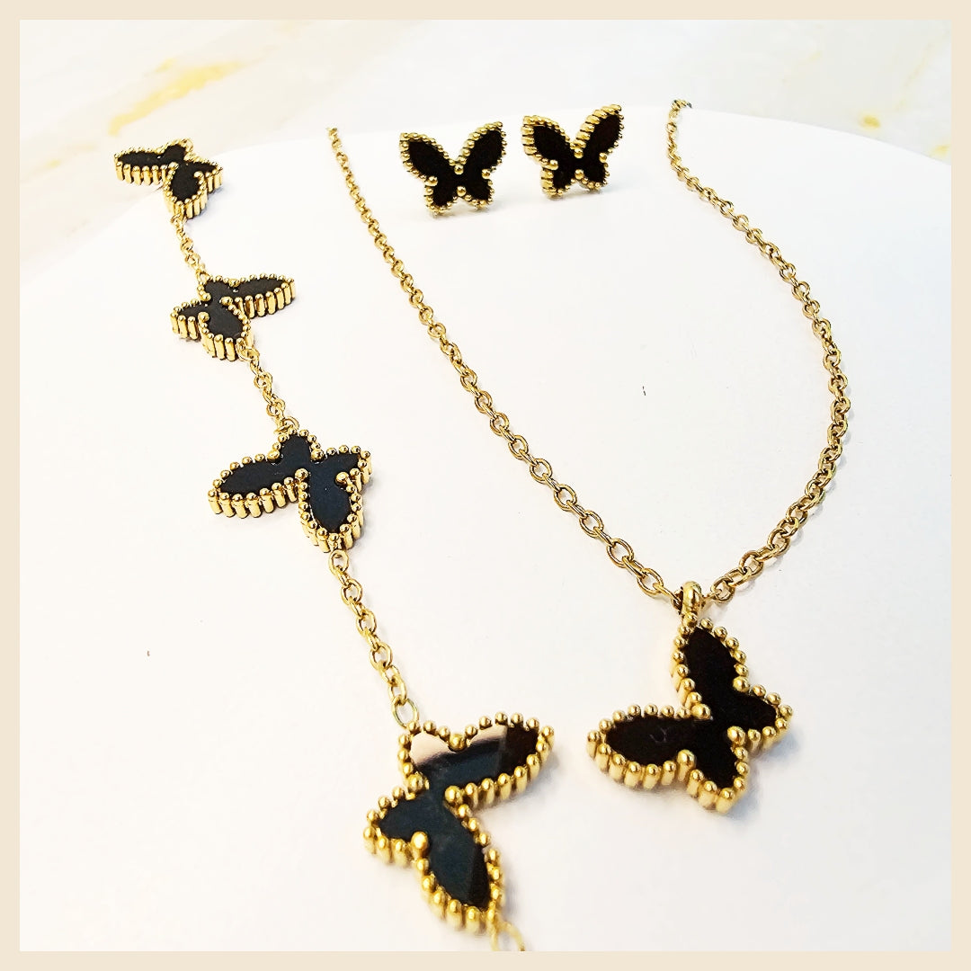 Luma Black Butterfly Set