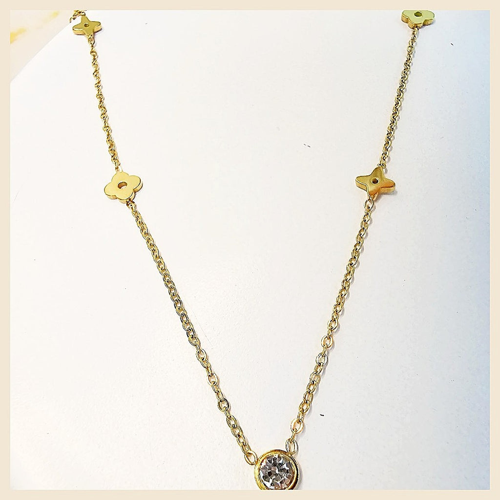 Lena Clover Long Necklace