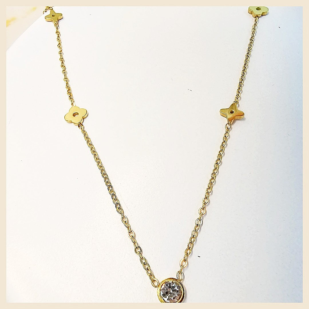 Lena Clover Long Necklace