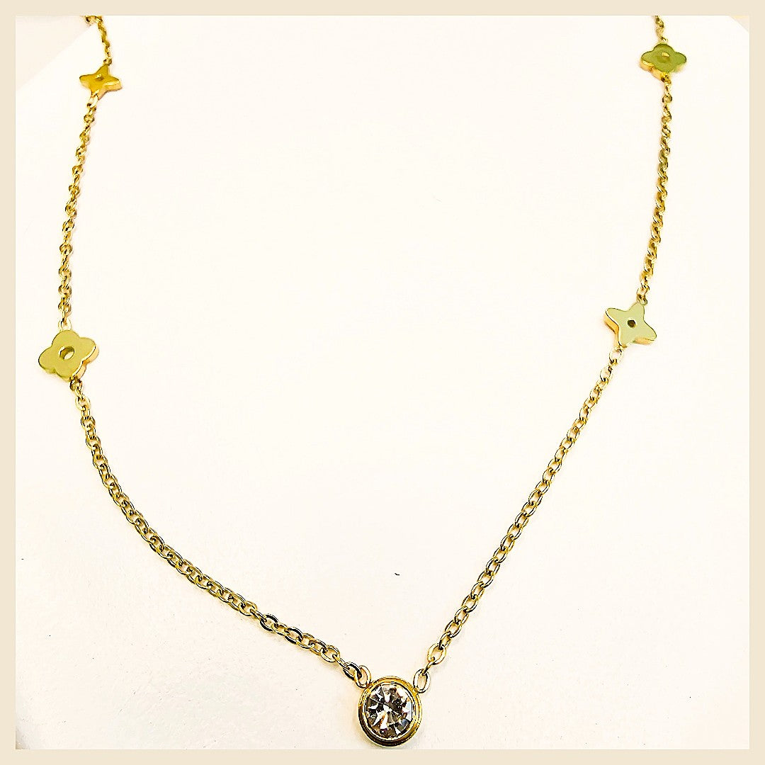 Lena Clover Long Necklace