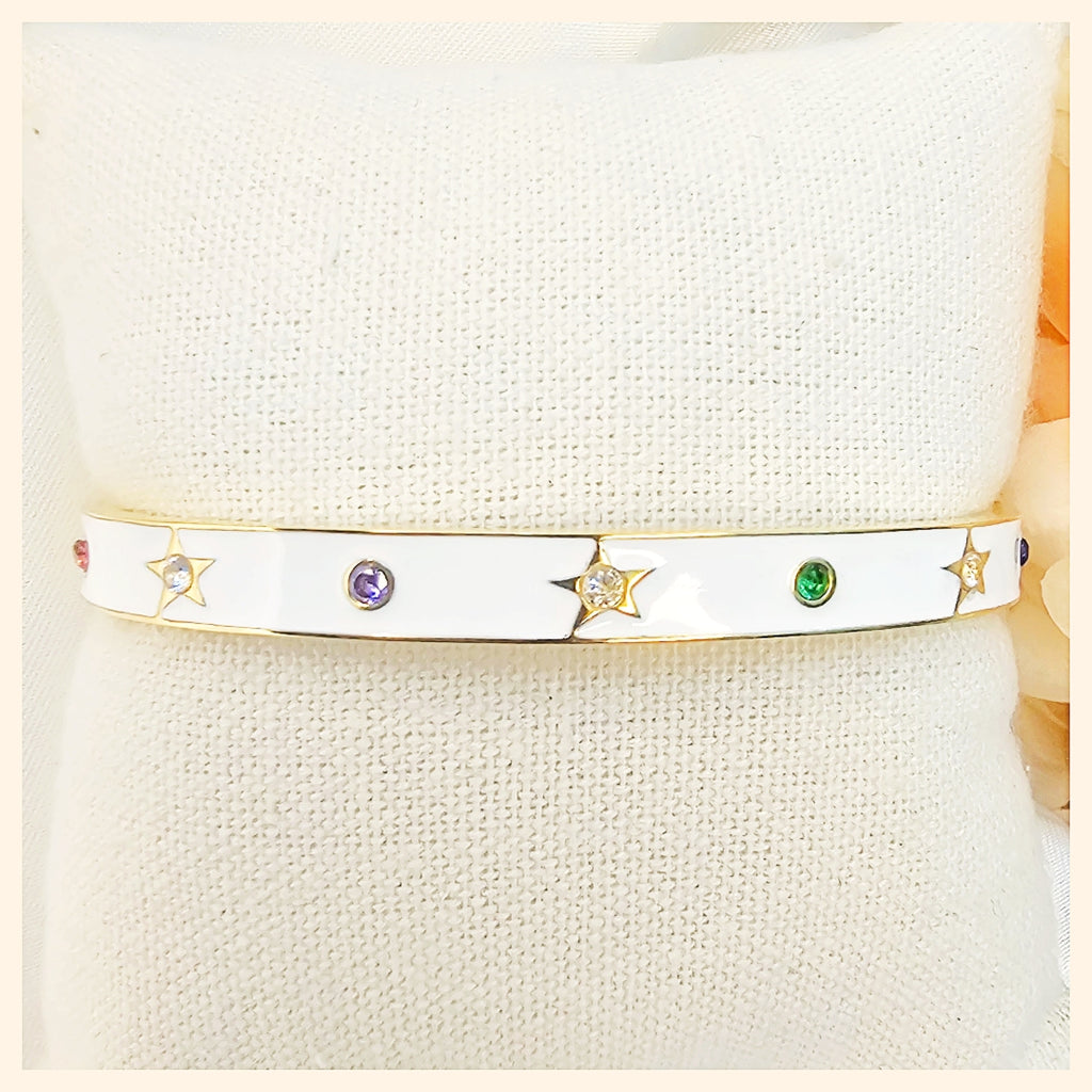 Kaya White Star Bangle