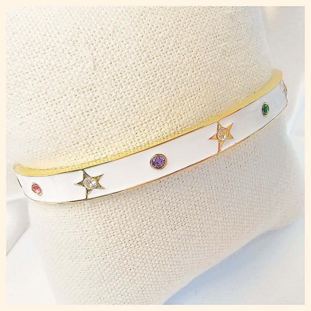 Kaya White Star Bangle