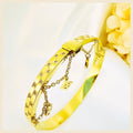 Lyla Hanging Charms Bangle-18K Gold Plated Butterfly Zircon Luxury Bangle for Women UAE