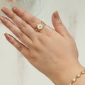 Inga White Flower Ring
