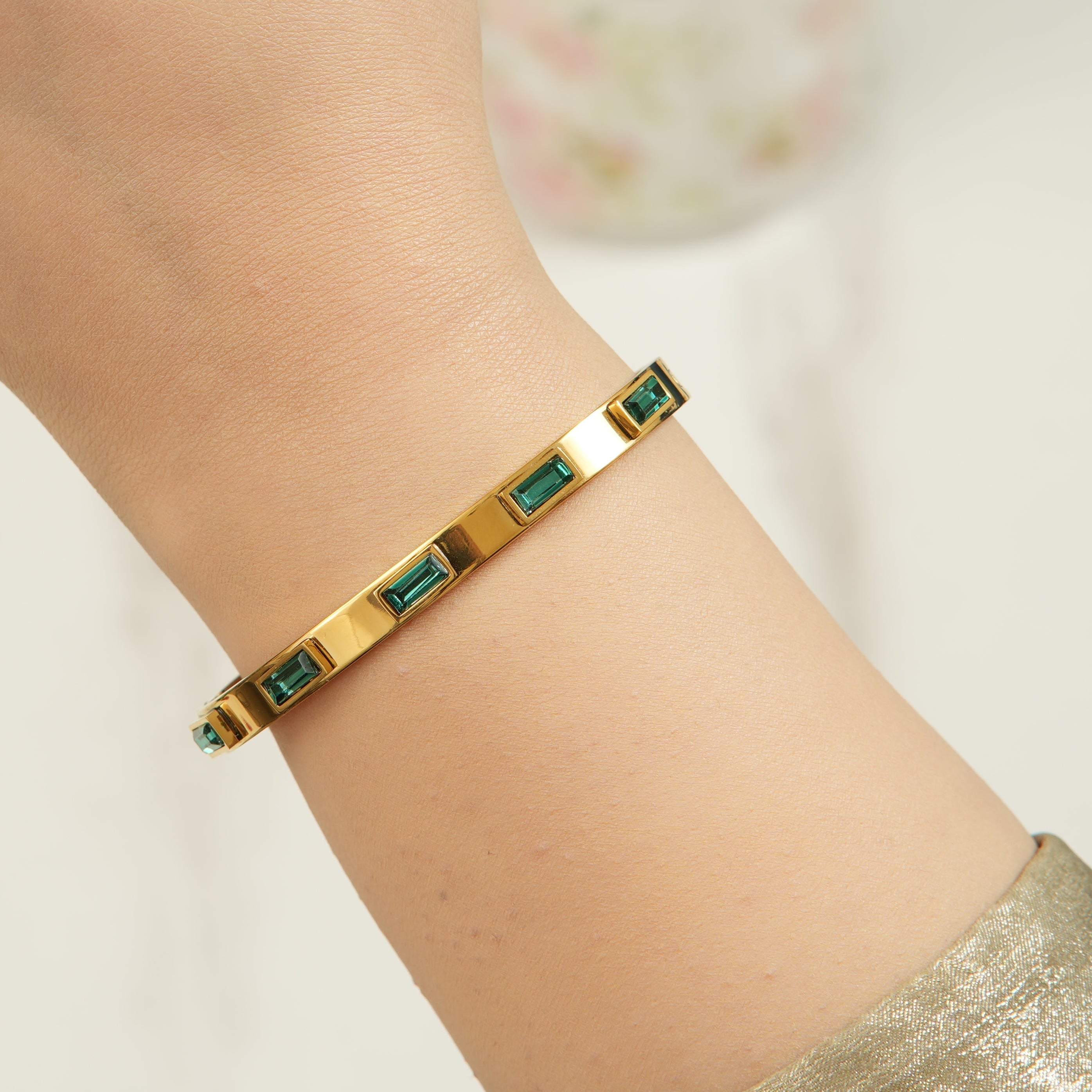Baya Baguette Stones Bangle